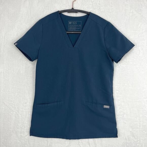 Figs Scrub Set Dark Harbor Casma Scrub Top XXS Figs Yola Skinny Scrub Pants XSP - Picture 4 of 16